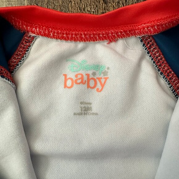 Disney Swim Disney Baby Boys Mickey Mouse Infant Swimsuit 2m Short Sleeve Zipup Swimwear